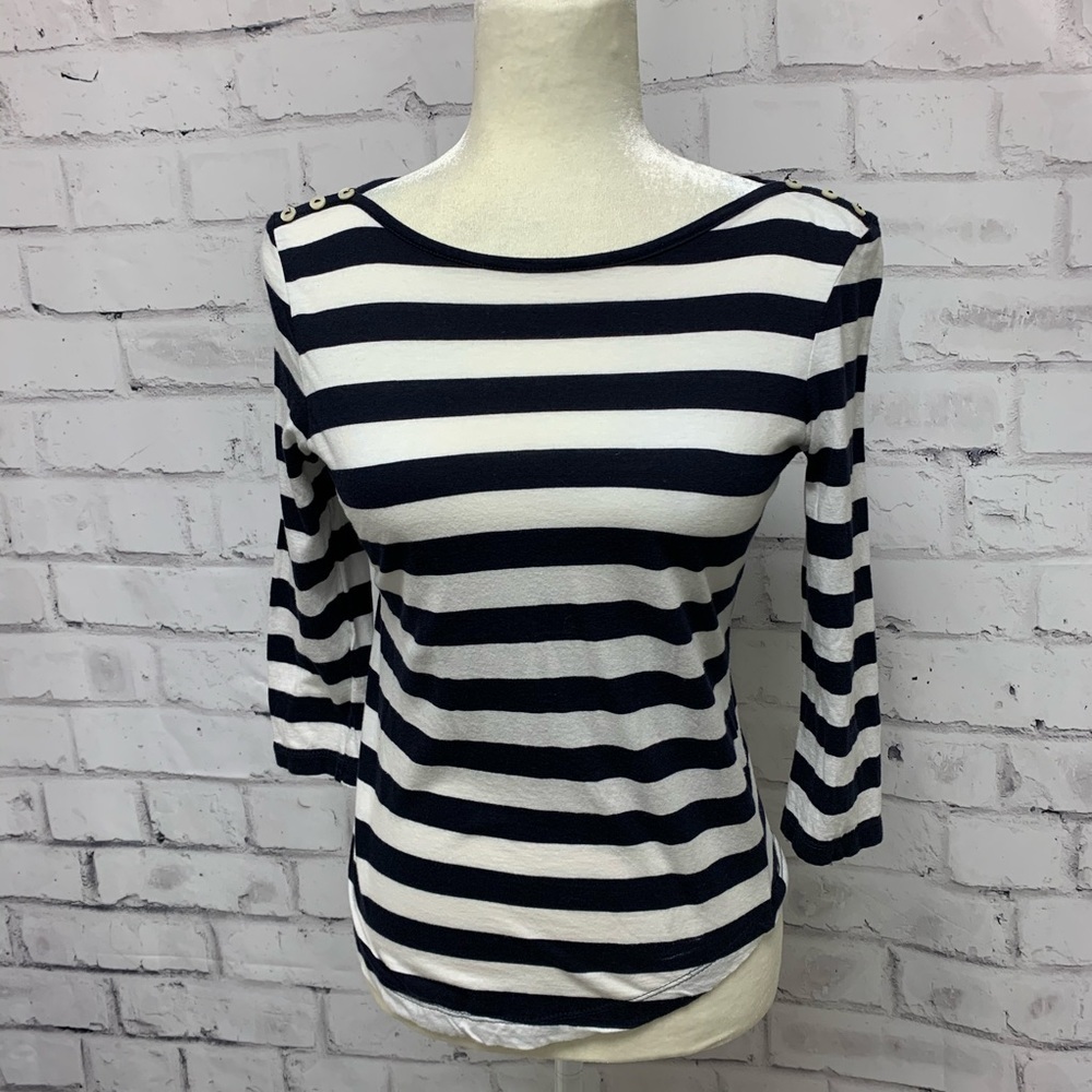 5/$35 💥Gap Boatneck  Stripe Long Sleeve Top - Picture 2 of 7